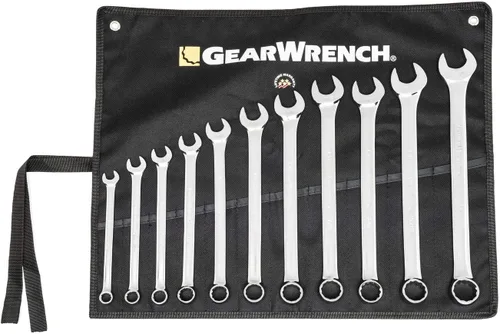 Miniatura 8 de GEARWRENCH 81902 Juego de llaves combinadas de 15 piezas de 12 puntos, patrón largo, métrico