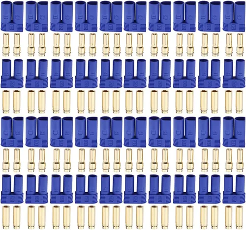 20 pares EC5 bala banana conector hembra macho 0.197 in bala oro conector para RC ESC LIPO batería
