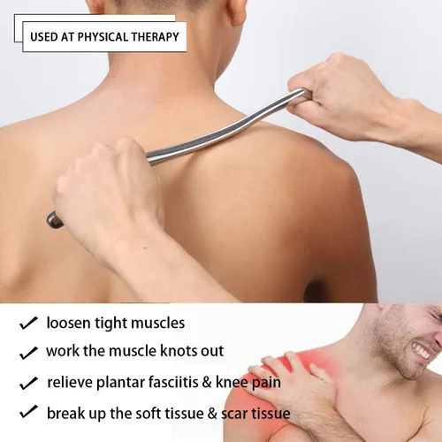Miniatura 3 de Gua Sha - Herramienta de masaje para raspado, barra larga para músculos grandes, gran movilización de tejidos blandos, 13.5 pulgadas de largo (C)