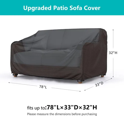 Miniatura 2 de Funda para Sofá de Patio Impermeable - Funda para Sofá de Exterior de 2 Plazas de Servicio Pesado, Fundas para Muebles de Patio con Ventilación