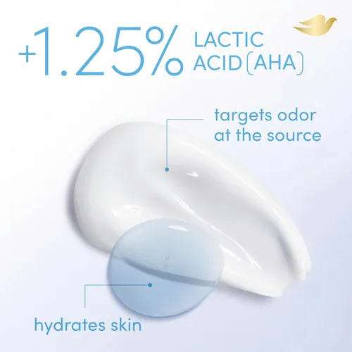 Miniatura 6 de Dove Desodorante para todo el cuerpo sin aluminio, crema de equilibrio de pH desodorante sin perfume para control de olores de 72 horas, 2.5 onzas