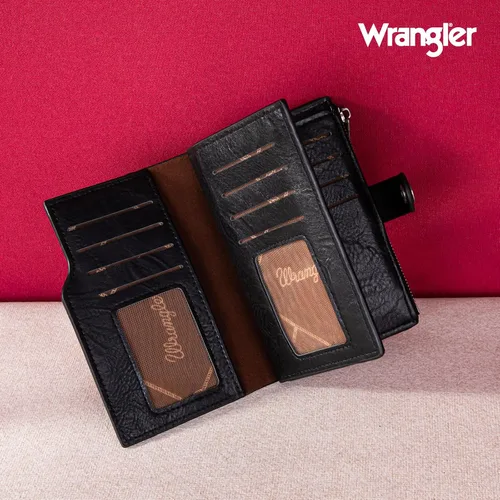 Miniatura 2 de Wrangler - Billetera para mujer con tarjetero plegable, cierre y ventana para identificación