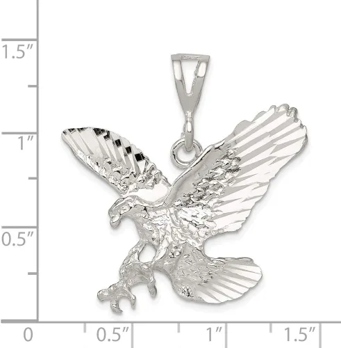 Miniatura 2 de Colgante de plata de ley 925 maciza para hombre con colgante de águila - 1.260 in x 1.378 in, Metal