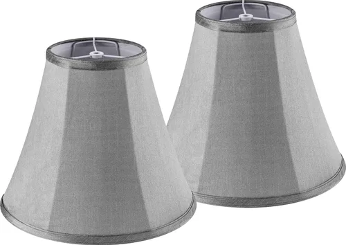 Miniatura 12 de GO&SO Juego de 2 Pantallas de Lámpara de Campana Blancas Pequeñas para Mesa de Noche - 6" Superior x 13" Inferior x 10.6" Alto (Spider) Pantalla