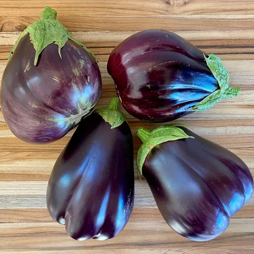 Miniatura 2 de Aswad - Semillas de berenjena – Paquete de 50 semillas de verduras certificadas orgánicas, sin OMG, polinizadas abiertas, sin tratar, para plantar