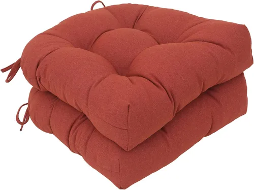 Miniatura 14 de Cojines para exteriores, 19 x 19 pulgadas, 2 unidades, también para uso en interiores, lazos de longitud completa con soporte antideslizante