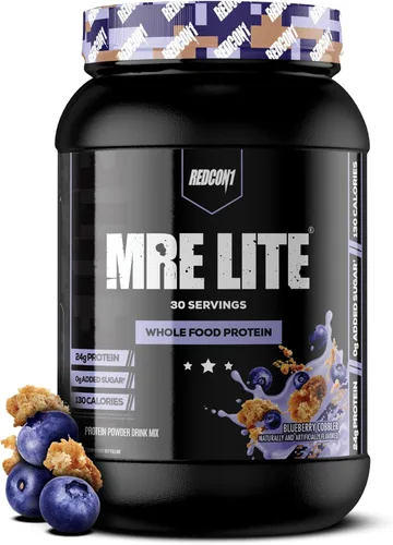 Miniatura 10 de REDCON1 MRE Lite Proteína en Polvo de Alimentos Integrales, Pan de Plátano y Nueces - Reemplazo de Comida Bajo en Carbohidratos y Sin Suero
