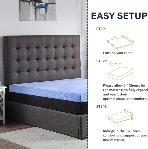 Miniatura 7 de 12 Inch Twin XL Size Hybrid Mattress, Bed in a Box with Cooling Gel Memory Foam & Individually Wrapped Pocket Coils, Quality Comfort and Adaptive