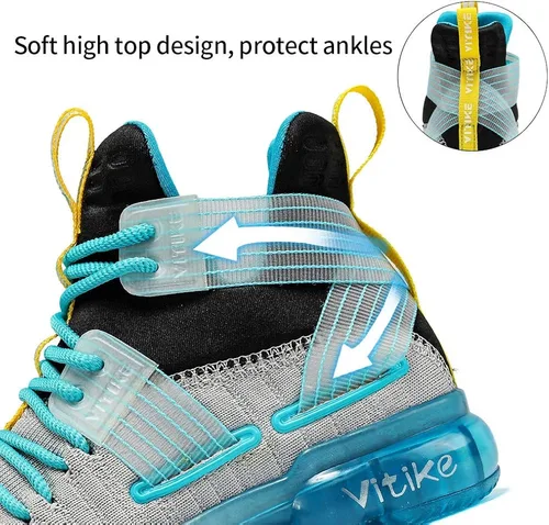 Miniatura 4 de Tenis para básquetbol para niños, tenis deportivos para niñas y niños, tenis para entrenamiento para la escuela, antideslizantes, tenis