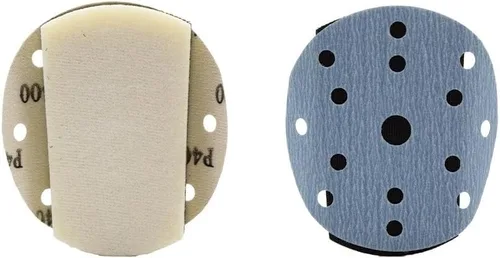 Miniatura 9 de Kit de bloques de gancho y bucle de 6 pulgadas para lijado a mano y mouse de 6 pulgadas, almohadillas de interfaz ideales para carpintería
