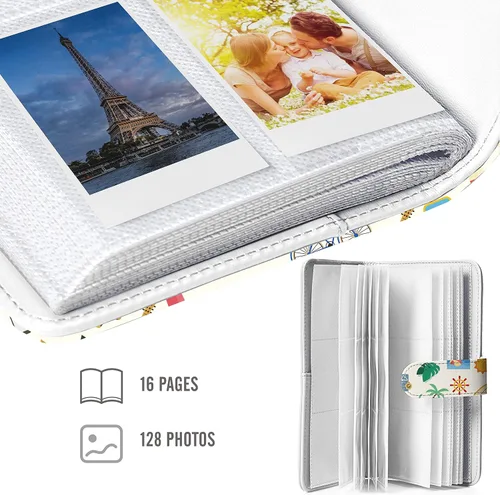 Miniatura 3 de Álbum de Fotos de Billetera Holoary para 128 Bolsillos, Álbum Fujifilm Instax Mini para Fotos de 5x8 cm, Álbum Instax, Polaroid Snap (Acampada)