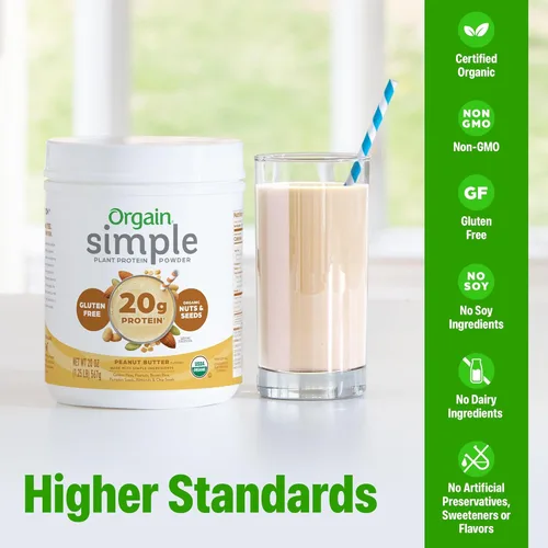 Miniatura 3 de Orgain Proteína simple vegetal orgánica en polvo, 1.25 libras
