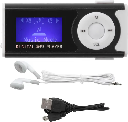 Miniatura 4 de Reproductor de MP3, soporte para reproductor de música 16 GB, tarjeta de extensión LCD, reproductor de música digital portátil con cable USB
