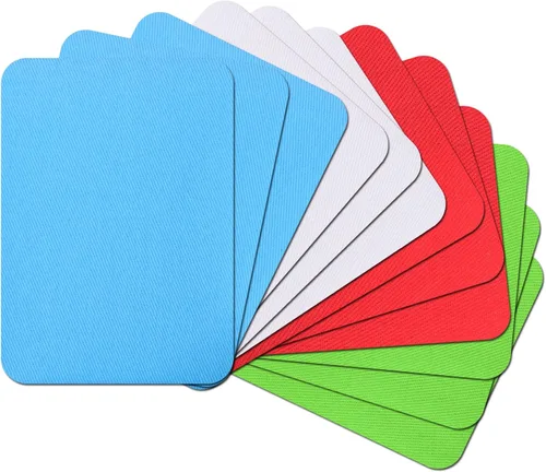 Miniatura 16 de 15 piezas de parches de tela de calidad premium para planchar por dentro y por fuera, adhesivo más fuerte, algodón, rojo, verde, azul, marrón