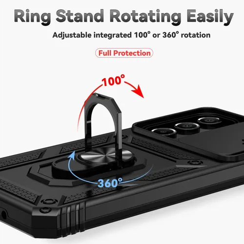 Miniatura 5 de Funda para Samsung Galaxy A16 5G con cubierta para lente de cámara, protector de pantalla HD, doble capa de grado militar, probada contra caídas