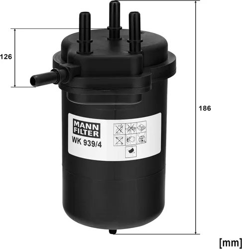 Miniatura 3 de Filtro de combustible original de MANN WK9394