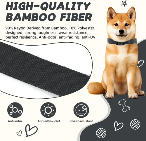 Miniatura 3 de Correa de perro beige para perros pequeños, 4 pies, 90% rayón derivado de bambú, correa de perro 10% poliéster, resistente y duradera, mango con una