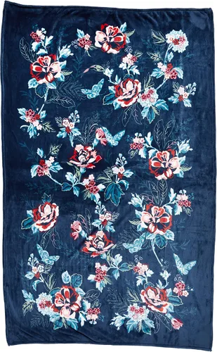 Miniatura 30 de Vera Bradley Manta de felpa de forro polar Botánico Paisley Rosa