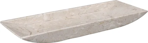 Miniatura 16 de Lujosa bandeja de tocador de mármol natural tallada a mano, organizador elegante y resistente para baño, dormitorio, maquillaje, encimeras, beige