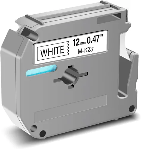 GREENCYCLE Compatible con Brother M231 M-K231 MK231 M-231 MK231s Cinta de etiquetas no laminadas de 0.47 pulgadas 1/2 pulgadas x 26.2 pies (0.472 in