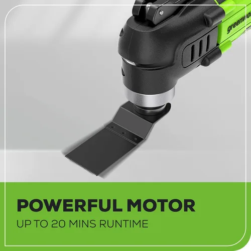 Miniatura 4 de Greenworks 24V - Multiherramienta inalámbrica, herramienta oscilante para cortar/clavar/raspar/lijar con control de 6 velocidades variables, batería