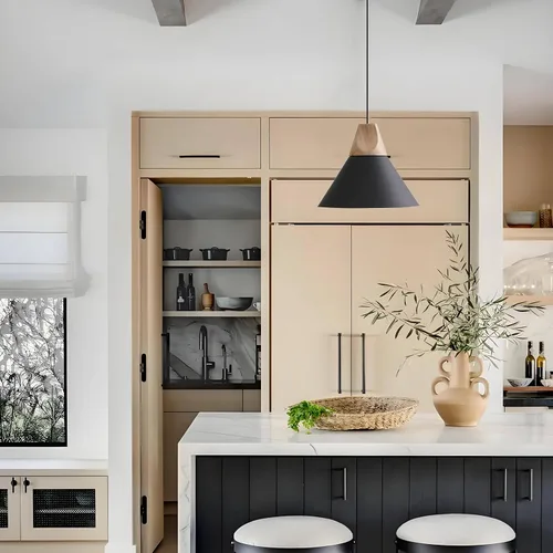 Miniatura 6 de Lámpara colgante moderna, de madera maciza, color negro mate, lámpara colgante de techo, iluminación colgante para cocina, isla, comedor, sala