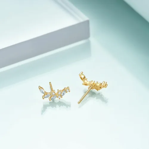 Miniatura 4 de Rnivida Aretes tipo dormilona de plata de ley 925, hipoalergénicos, pequeños aretes de circonita cúbica para mujer