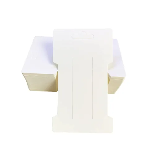Tarjetas de embalaje de horquilla para el cabello, 100 tarjetas de cartón para pasadores y accesorios organizadores, color blanco