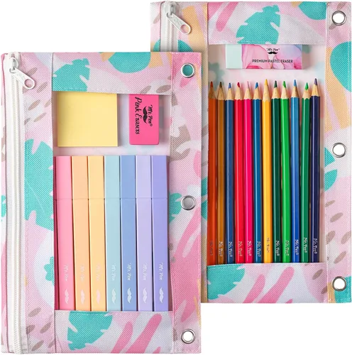 Miniatura 19 de Mr. Pen - Estuche para lápices de 2 piezas - Estuche con cremallera para lápices para carpeta de 3 anillas