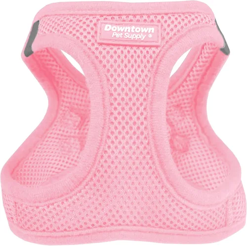 Miniatura 25 de Downtown Pet Supply Arnés para perro sin tirones, tamaño X-Grande, color caqui - Arnés ajustable con tela de malla acolchada y ribete reflectante