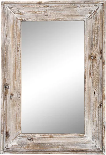 Miniatura 10 de Espejo de tocador de baño con marco de madera para montaje en pared, espejo rústico rectangular horizontal/vertical para sobre lavabo, dormitorio