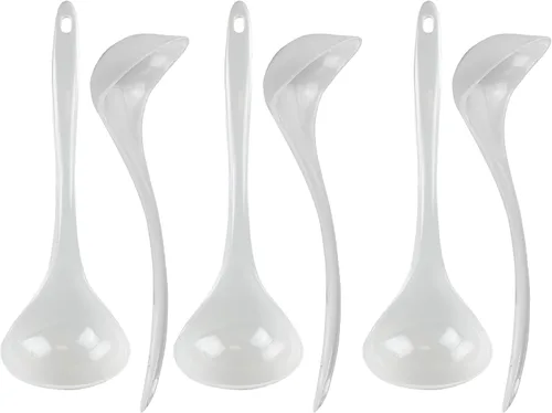 Miniatura 32 de Reston Lloyd Cucharón de melamina para sopa de cocina, utensilio de alta calidad con mango ergonómico resistente al calor, plástico duradero sin