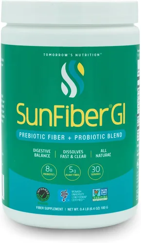 Miniatura 10 de Tomorrow's Nutrition Sunfiber GI Kit de 7 días, fibra prebiótica y probióticos, 0.18 onzas de fibra prebiótica y 8 mil millones de probióticos por