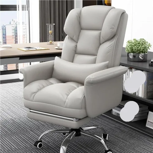 Miniatura 3 de Reclining Office Chair with Footrest Ergonomic Gaming Desk Chair PU Leather High Back Executive Computer Swivel Seat(Black)