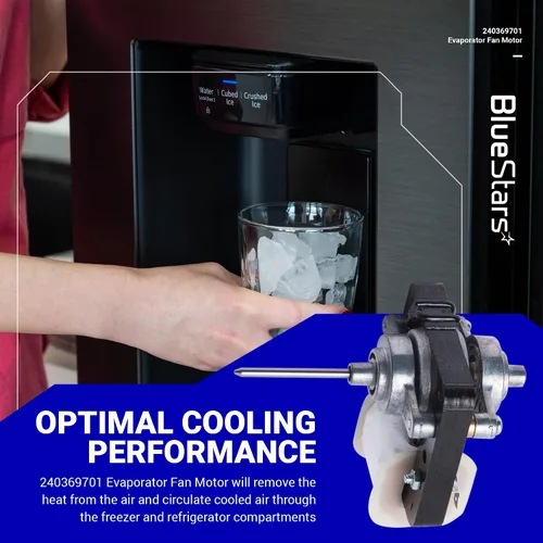 Miniatura 2 de BlueStars Motor de ventilador de evaporador de refrigerador 240369701 actualizado – Compatible con refrigeradores Frigidaire Kenmore Electrolux