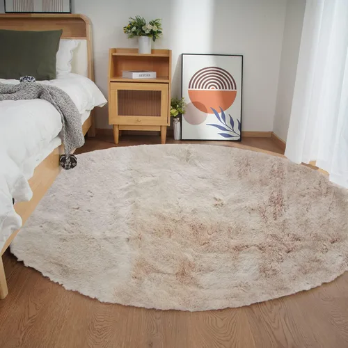 Miniatura 31 de Ghouse Alfombra ultrasuave de pelo sintético de conejo, alfombras lavables a máquina para dormitorio, alfombras esponjosas para sala de estar, Blanco