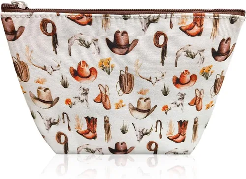 Miniatura 16 de Bolsa de maquillaje, organizador de viaje, neceser para mujer, pequeña funda de cosméticos para bolso, lindo embrague de almacenamiento de tela