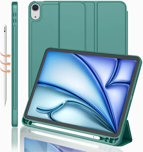 Miniatura 25 de iMieet Funda para iPad Air de 11 pulgadas M3 (2025) / M2 (2024), iPad Air de 5ª/4ª generación 2022/2020 de 10.9 pulgadas con soporte para lápices