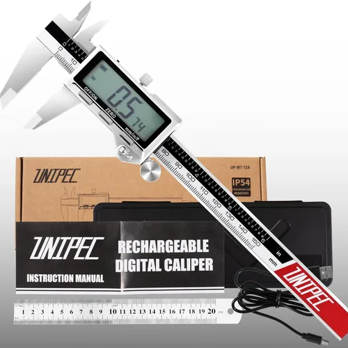 Miniatura 7 de Pinza recargable de 6 pulgadas, herramienta de medición de micrómetro Vernier de acero inoxidable con pantalla LCD grande