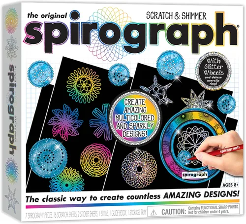 Spirograph Scratch & Shimmer - Artes y manualidades, juguetes para niños, suministros de arte, suministros de manualidades, kit de dibujo, arte en