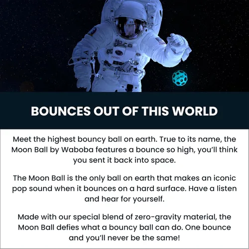 Miniatura 3 de Waboba La bola lunar original - Bola hiperrebotante - Hace un sonido pop cuando rebota - rebote extremo y diversión para todas las edades - Perfecto