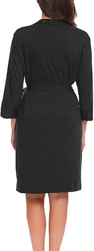 Miniatura 3 de Bluetime - Bata de algodón para mujer, kimono corto de algodón para usar como ropa para dormir o para relajarse.