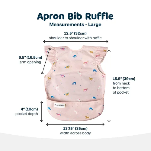 Miniatura 5 de Tiny Twinkle Babero a Prueba de Manchas para Niñas Babero Impermeable para Niños Pequeños para Comer Delantal para Bebé para Alimentación