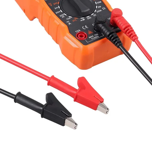 Miniatura 7 de 1 par de cable de prueba conector banana a pinzas cocodrilo, 100cm/3.28ft, corriente nominal de 15A, voltaje máximo de 1000V, cable de prueba