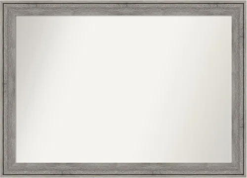 Miniatura 415 de Amanti Art Espejo de pared personalizado no biselado (24.5 x 24.5 pulgadas), marco gris marrón alta, varios tamaños personalizados, espejo de baño