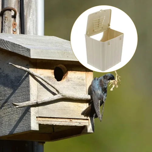 Miniatura 7 de STOBOK Caja nido de pájaros de plástico, 2 unidades, caja de cría de loros, caja de cría de pájaros, caja de jaula para periquitos y cacatúas, 5.1 x