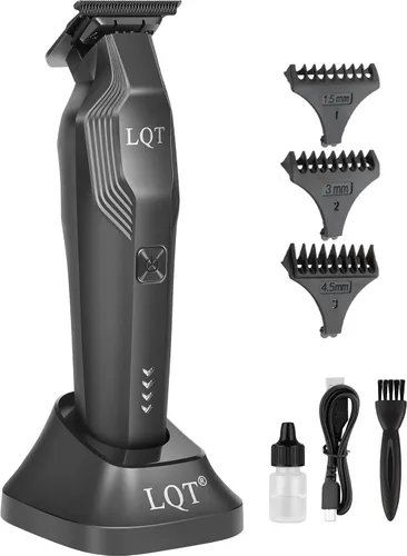Recortadora de barba para hombre, todo en uno, con esfera de precisión, peluquería facial de alta calidad, base de recarga USB, inalámbrica,