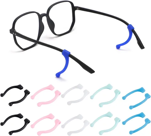 Miniatura 8 de Retenedor antideslizante para gafas, gancho para las orejas, retenedores de seguridad para gafas, funciona con patillas de 0.19 a 0.39 pulgadas, 10