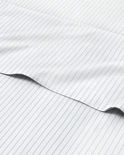 Miniatura 33 de Sábanas con patrón de puntos azules, 1 sábana encimera, 1 sábana bajera y 1 funda de almohada con bolsillos profundos, ropa de cama con estampado
