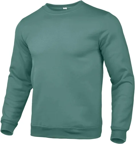 Ymosrh Sudadera para hombre, color básico, cuello redondo, holgada, casual, juvenil, sudadera con capucha y cuello redondo, talla XL-5XL Verde